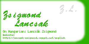 zsigmond lancsak business card